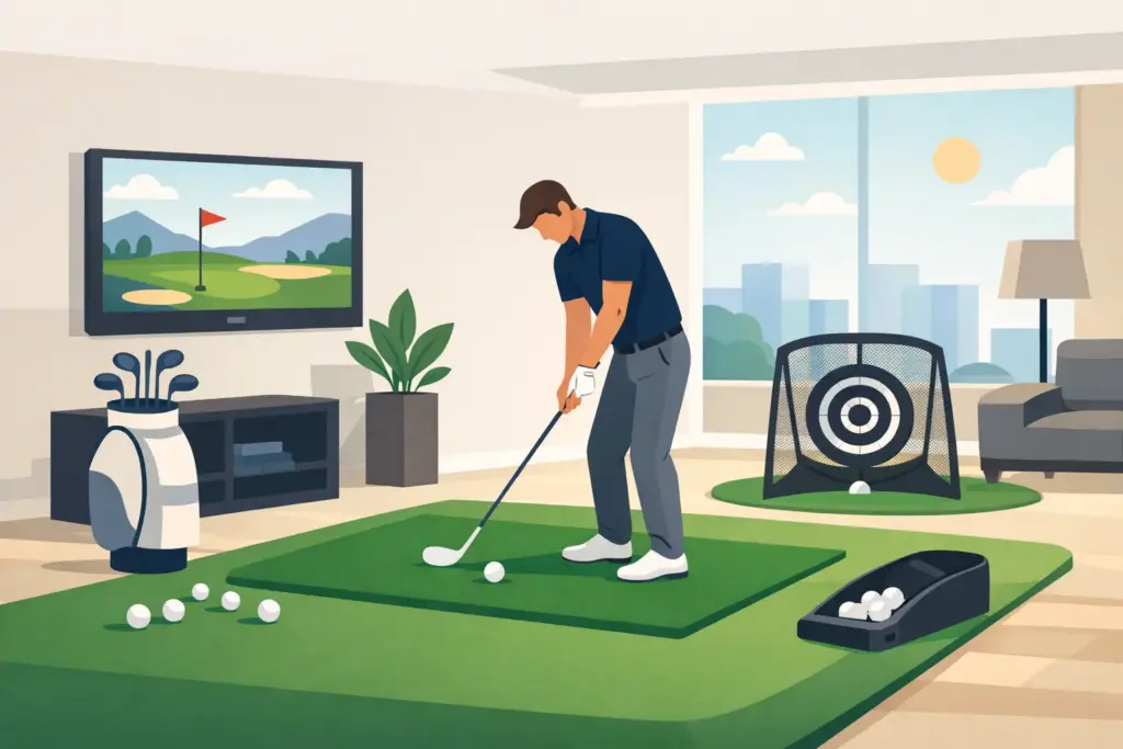 How to Practice Golf Indoors With Purpose